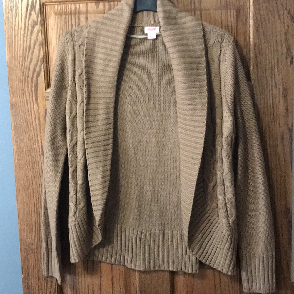 Caramel cardigan sweater